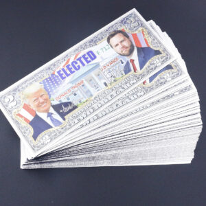 Wholesale 100Pcs Silver Banknote Trump and Vance US dollar Money Craft Gift Game