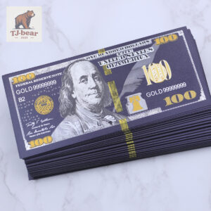 Wholesale Lot 100 Pcs Black $ 100 Dollar Money Banknotes Crafts Gift Prop Game