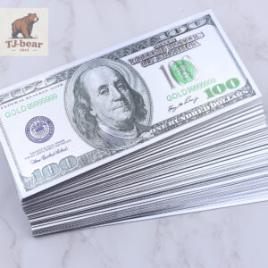 Wholesale Lot 100 Pcs Silver $ 100 Dollar Money Banknotes Crafts Gift Prop Game