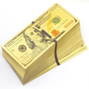 Wholesale 100 Pcs Gold dollar $100 Paper Money Banknote Collection Craft Game