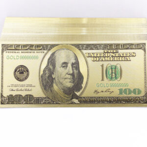 Lot 100 Pcs US $100 Dollar Color Gold Notes Money Banknotes Beautiful Crafts New