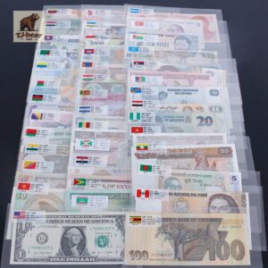 Lots 100 Different Real Paper Money 50 Countries World Banknotes Collection UNC