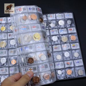 Lots 120 Countries Regions Coins Collection Book Foreign Currency With Flags
