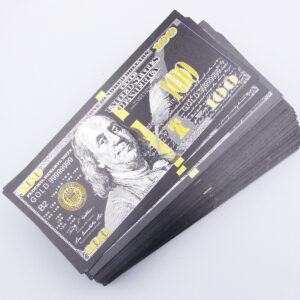 Lot 100 Pcs New $ 100 Dollar Black Gold Banknotes Notes Money Crafts Prop Gift