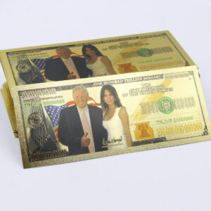 100Pcs Donald & Melania Trump One Hundred Trillion Gold Banknotes Money Crafts