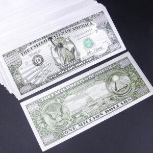 100 Pcs Silve Banknote Statue of liberty 1 Million US dollar Craft Gift Souvenir