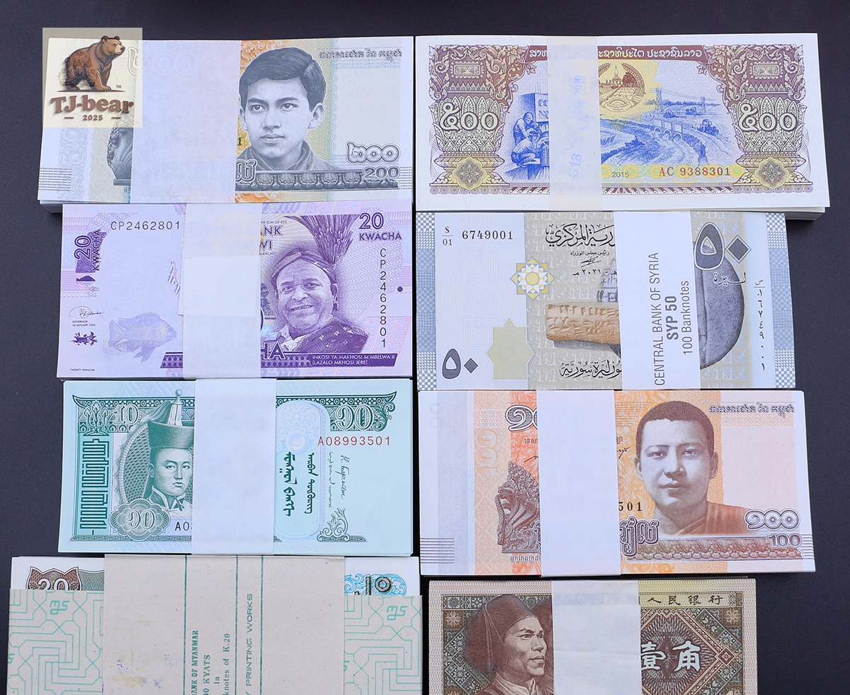 Wholesale 10 bundles of 1000 banknotes foreign paper money UNC collections gift - Image 3