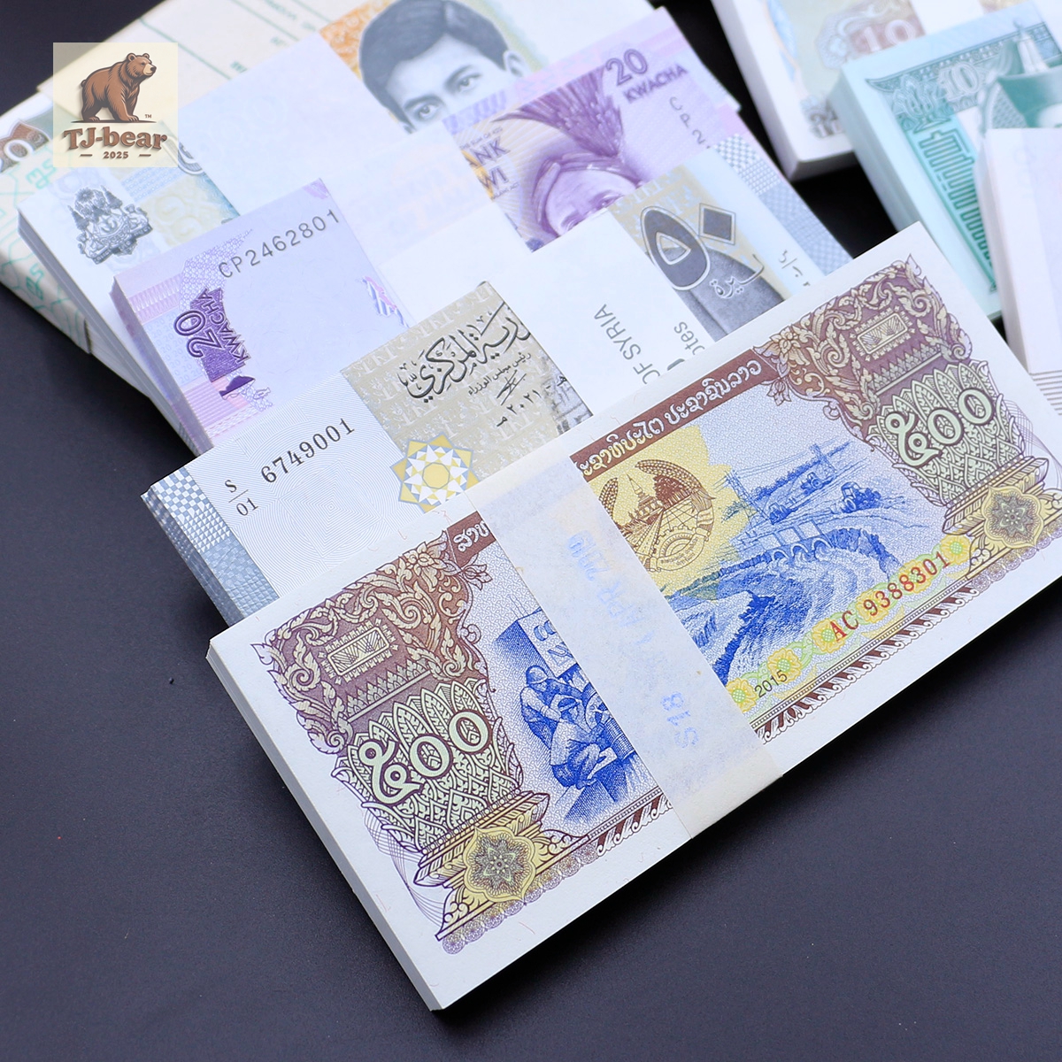 Wholesale 10 bundles of 1000 banknotes foreign paper money UNC collections gift - Image 7